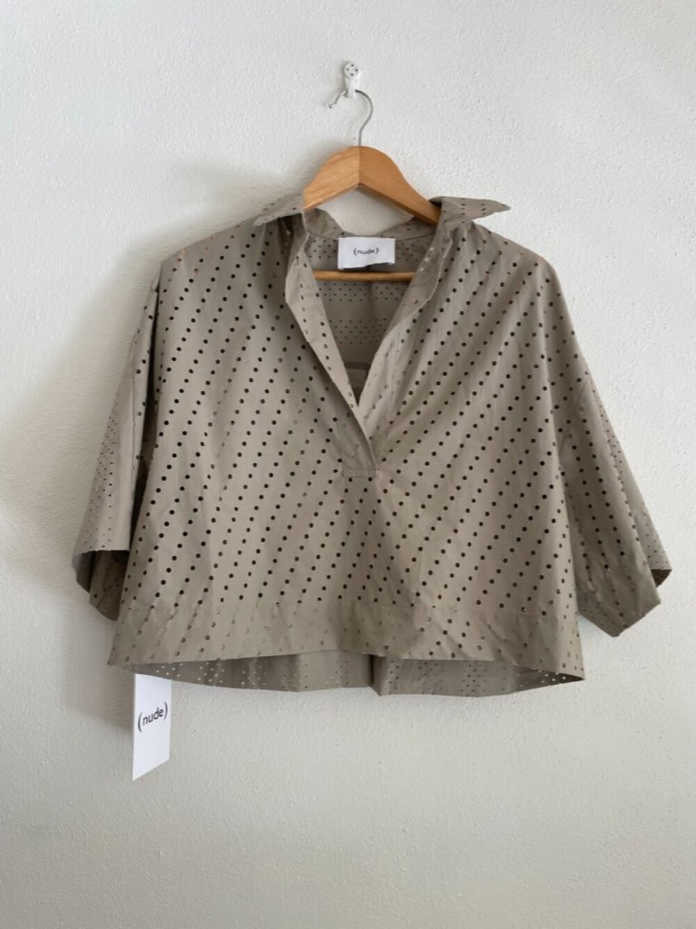 Perforated Pop Over Shirt